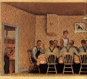 Grant Wood The Thresher-s supper oil on canvas